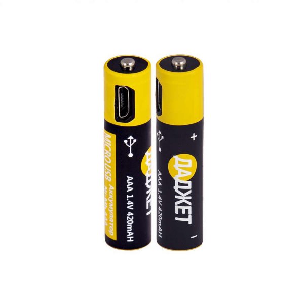 Купить USB-батарейки USB батарейки NiMh типа ААА 2 шт (KIT MT1114)