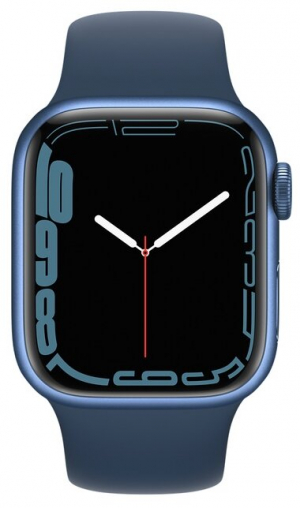 Умные часы Смарт-часы Apple Watch Series 7 GPS 41mm Blue Aluminium Case with Abyss Blue Sport Band (MKN13RU/A)