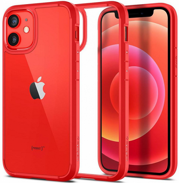 Купить Чехол-накладка Spigen Ultra Hybrid (ACS01747) для iPhone 12 mini (Red)