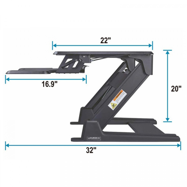 Купить Подставка на компьютерный стол для работы стоя Eureka CV-PRO36B, чёрный