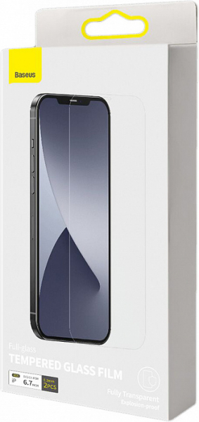 Купить Защитное стекло Baseus Full-glass Tempered 0.3mm (SGAPIPH67N-LS02) для iPhone 12 Pro Max (Transparent)