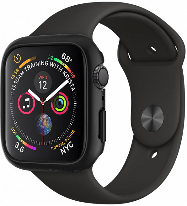 Купить Чехол Spigen Thin Fit black - Apple Watch 4 40mm