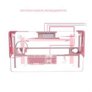 Купить Стол для компьютера (для геймеров) Eureka I1-S, розовый