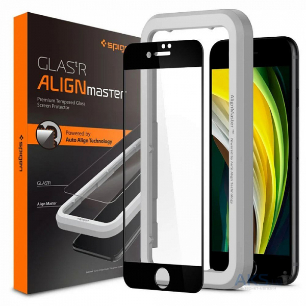 Купить Защитное стекло Spigen Align Master FC (AGL01294) для iPhone 7/8/SE (Black)