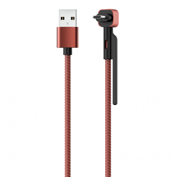 Купить Кабель Olmio STAND USB2.0-micro USB 2.1A 1.2m текстиль Fashion Red