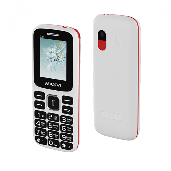 Мобильный телефон Maxvi C26 white-red