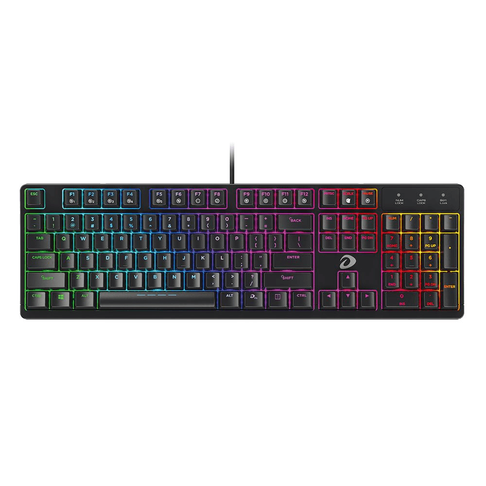 Купить Клавиатура проводная Dareu EK1280s Black (черный), подсветка Rainbow, D-свитчи Red (linear), раскладка клавиатуры ENG/RUS