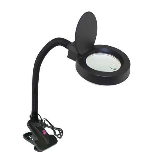 Купить Лупа-лампа Kromatech бестеневая 2/20x, 85 мм, с прищепкой и подсветкой (40 LED)