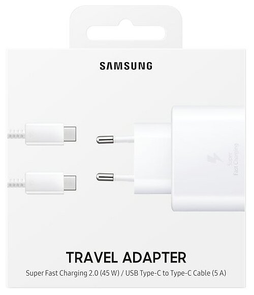 Купить Сетевая зарядка Samsung EP-TA845, белый (EP-TA845XWEGRU)