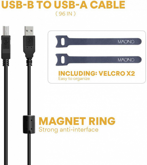 Купить Конденсаторный USB-микрофон Maono AU-PM422 (Zero Latency Monitoring)