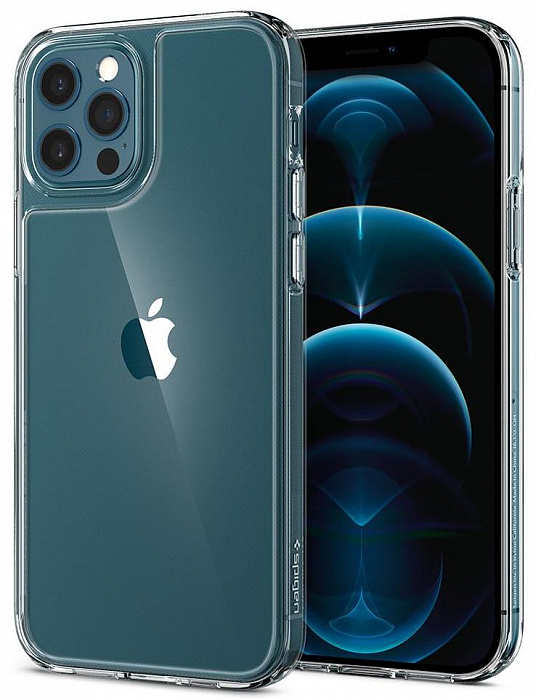 Купить Чехол Spigen Quartz Hybrid (ACS01705) для iPhone 12/12 Pro (Clear)