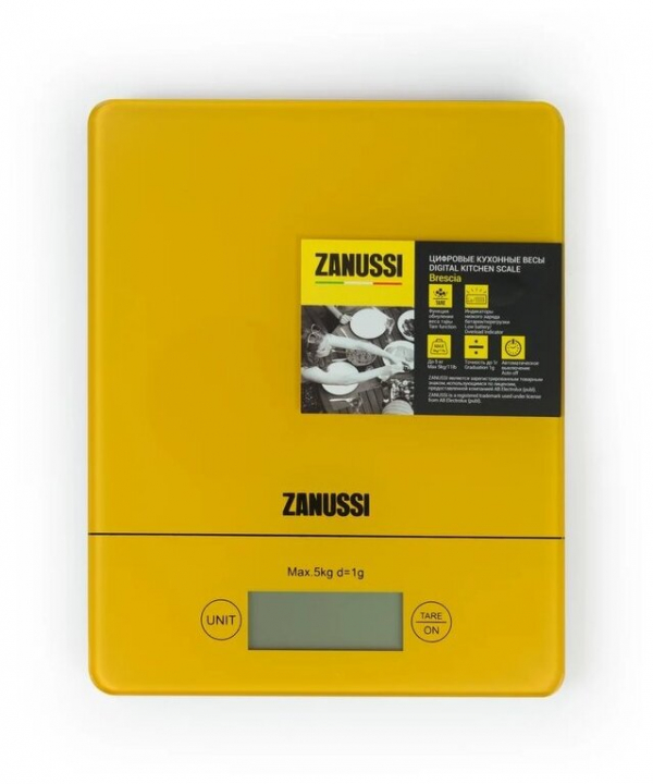 Купить Весы кухонные Zanussi Brescia цифровые (ZSE22224CF), желтые