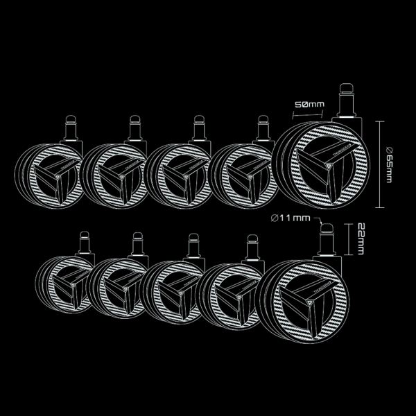 Купить Колесики ThunderX3 T65 (5 шт./уп.)