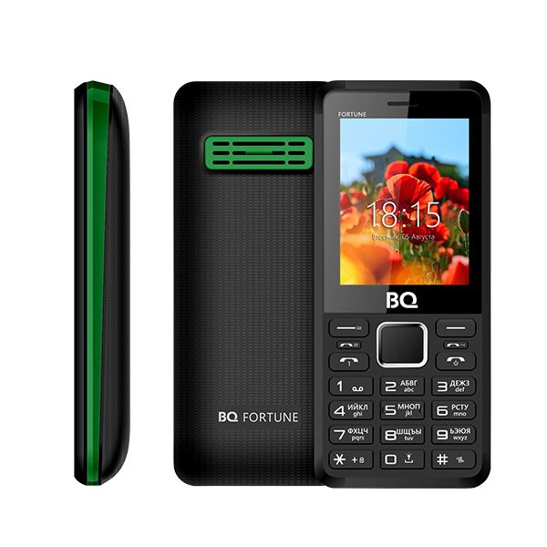 Купить Мобильный телефон BQ 2436 Fortune Power Black+Green