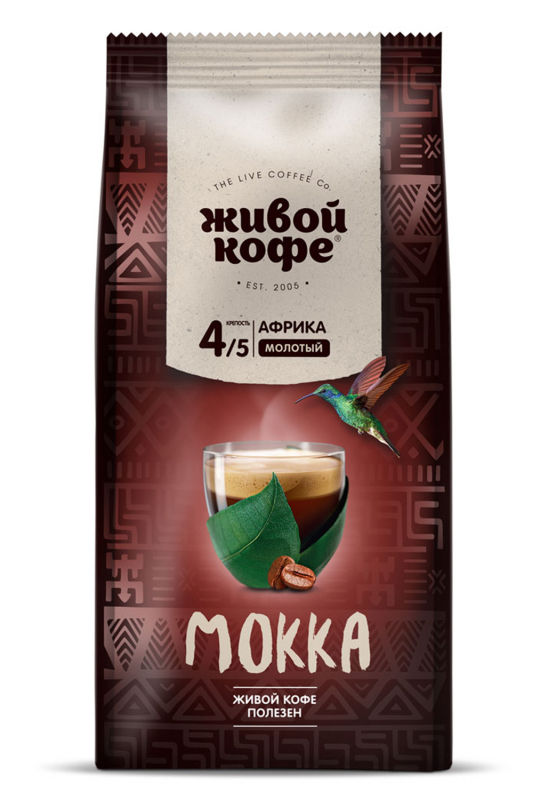 Купить Кофе молотоый Живой Кофе MOKKA 200г