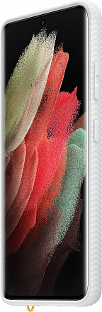 Купить Чехол-накладка Samsung Clear Prot. Cover для Galaxy S21 Ultra, прозр.с белой рамкой (EF-GG998CWEGRU)