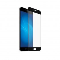 Купить Защитное стекло Закаленное стекло DF с цветной рамкой (fullscreen) для Meizu M5/M5S  mzColor-09 (black)