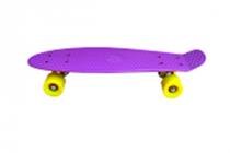 Купить Скейтбоард Пенни борд Ecobalance фиолетовый с желтыми колесами