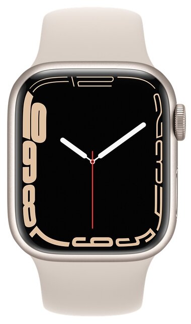 Купить Смарт-часы Apple Watch Series 7 GPS 45mm Starlight Aluminium Case with Sport Band (MKN63RU/A)