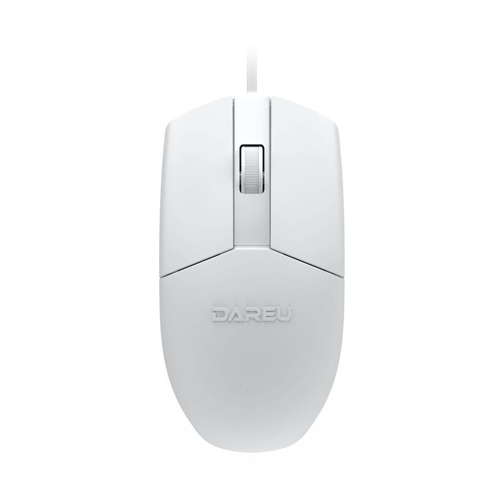 Купить Мышь проводная Dareu LM103 White (белый), DPI 1200, размер 118x61x38мм, 1,8м