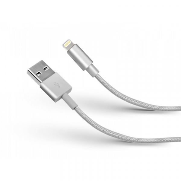 Купить Зарядный кабель Ligthning MFI to USB, 1м silver