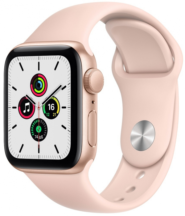 Купить Часы Apple Watch SE GPS 40мм корпус из алюминия розовый + ремешок розовый (MYDN2RU/A)