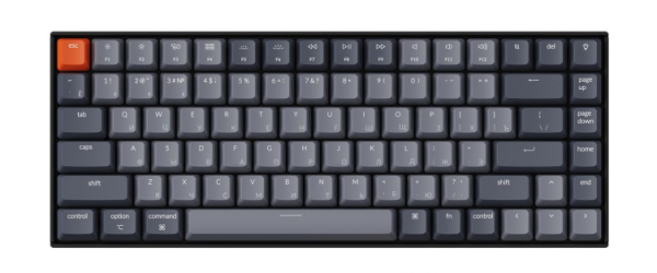 Купить Беспроводная клавиатура Беспроводная механическая клавиатура Keychron K2, Light Grey, 84 клавиши, алюминиевый корпус, RGB подсветка, Gateron Red Switch