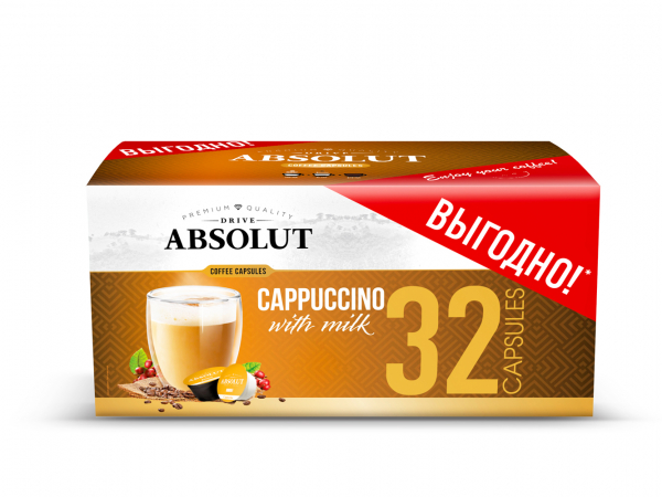 Купить Кофе в капсулах Absolut Drive Капучино 32 капс.