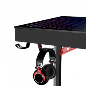 Купить Стол для компьютера (для геймеров) EUREKA со стеклянной столешницей и RGB-подсветкой GTG-I43 Explorer edition